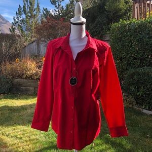 NWT George Red blouse XL 16-18